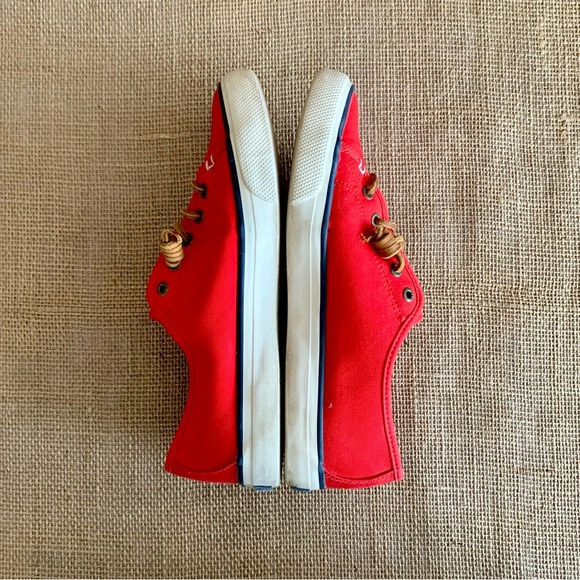 SPERRY TOP-SIDER Crest Canvas Slide On Sneakers Red Size 8 - Picture 5 of 14